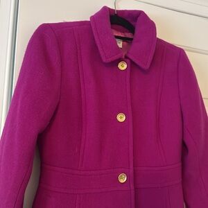 J.Crew magenta ladies coat.